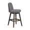 Armen Living Amalie Swivel Bar Stool in Gray Oak Wood Finish with Gray Boucle Fabric 840254332027 - alternate 5